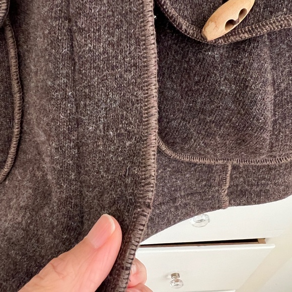 Saint James Wool Toggle Zip Jacket Brown Size Small Made in France - Picture 10 of 11